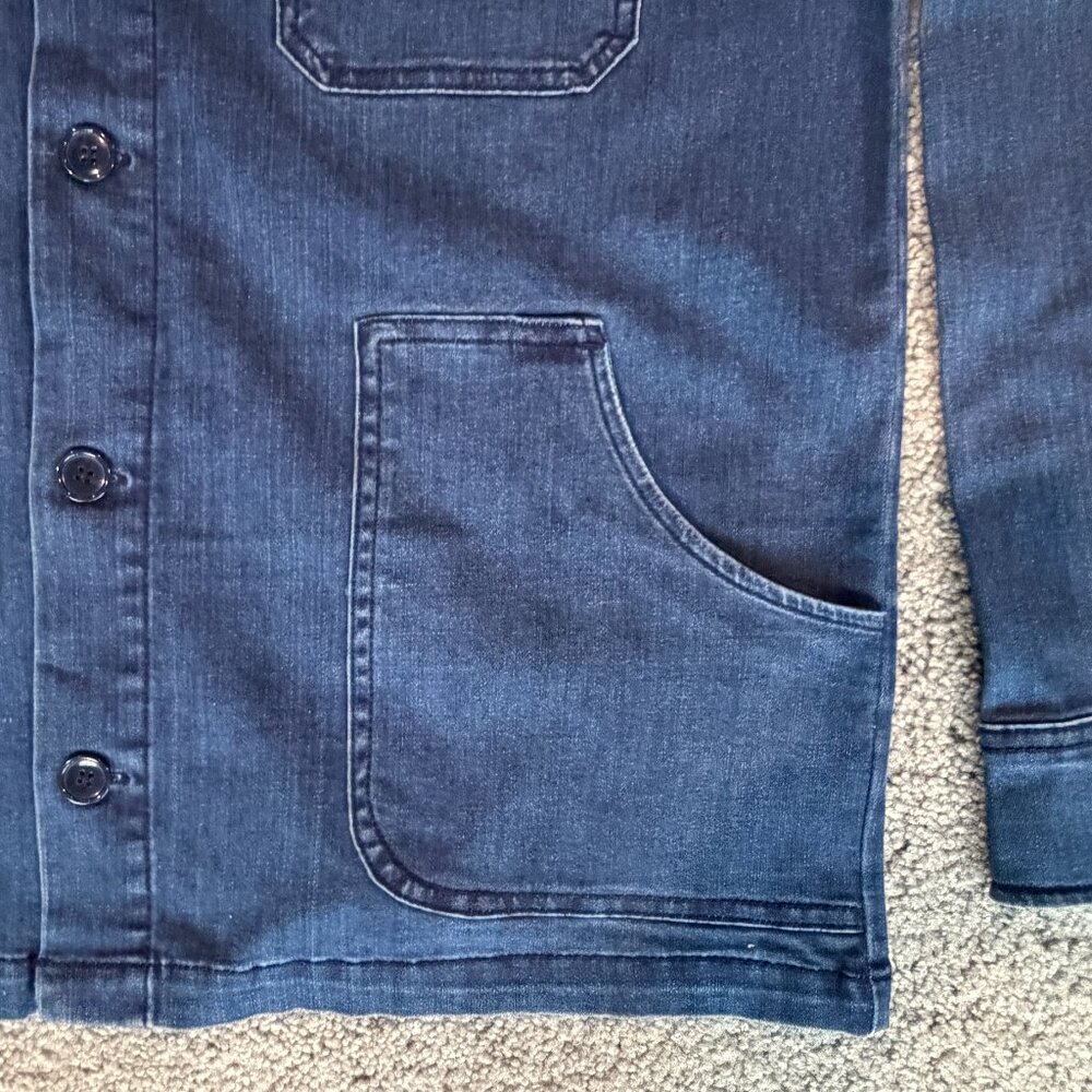 Folk Nelson Denim Chore Jacket in Indigo Blue Men's Size Large - New With Tags - Picture 4 of 16